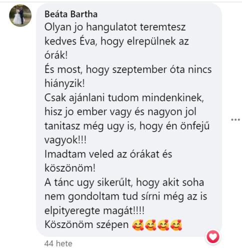 Bartha Beáta ajánlás