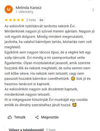 Karasz Melinda ajánlása