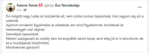 Katona Tamás ajánlása