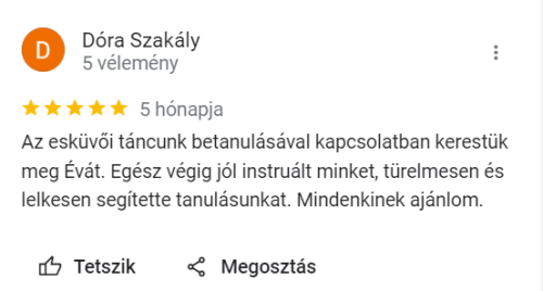 Szakály Dóri ajánlása